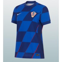 Camisa de Futebol Croácia Equipamento Secundário Mulheres Europeu 2024 Manga Curta